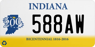 IN license plate 588AW