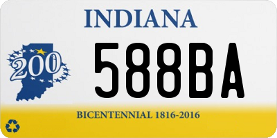 IN license plate 588BA