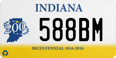 IN license plate 588BM