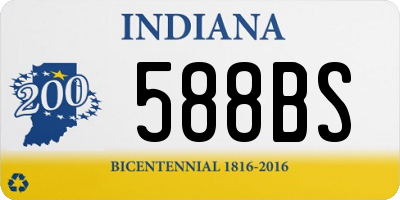 IN license plate 588BS