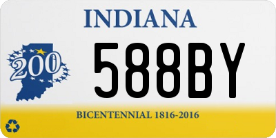 IN license plate 588BY