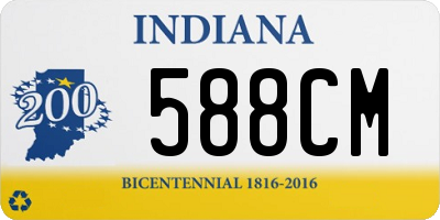 IN license plate 588CM