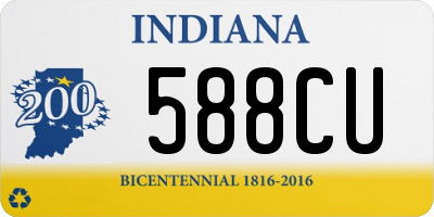 IN license plate 588CU