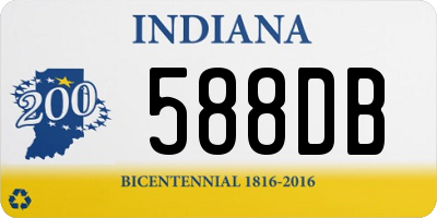 IN license plate 588DB