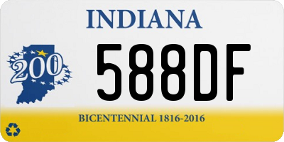 IN license plate 588DF