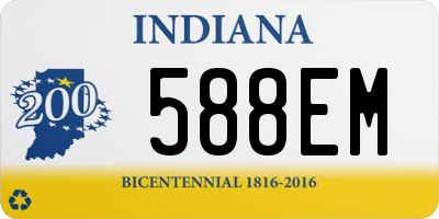 IN license plate 588EM