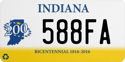 IN license plate 588FA