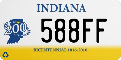 IN license plate 588FF