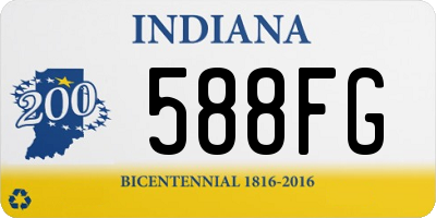 IN license plate 588FG