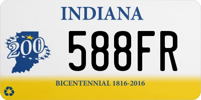 IN license plate 588FR