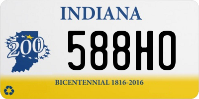 IN license plate 588HO