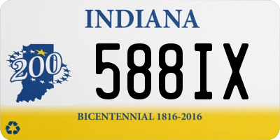 IN license plate 588IX