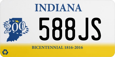 IN license plate 588JS