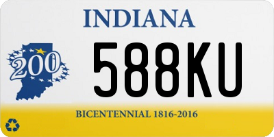 IN license plate 588KU