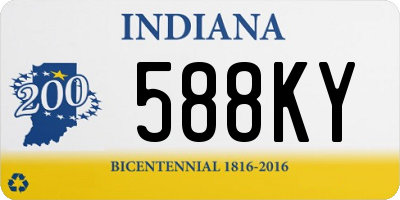 IN license plate 588KY