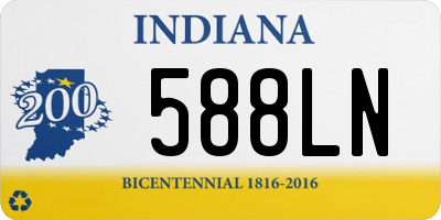 IN license plate 588LN