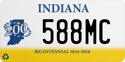 IN license plate 588MC