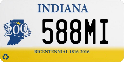 IN license plate 588MI