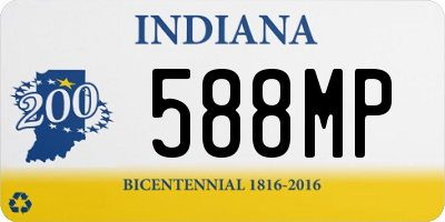 IN license plate 588MP