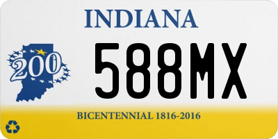 IN license plate 588MX