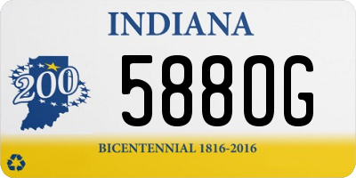 IN license plate 588OG