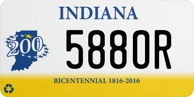 IN license plate 588OR