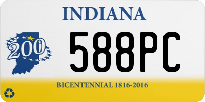 IN license plate 588PC