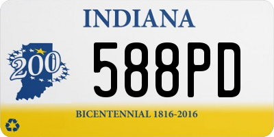 IN license plate 588PD