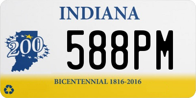 IN license plate 588PM