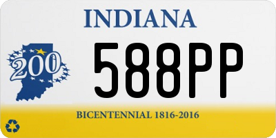 IN license plate 588PP