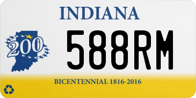 IN license plate 588RM