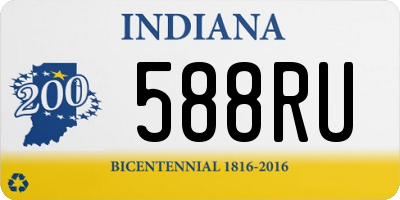 IN license plate 588RU