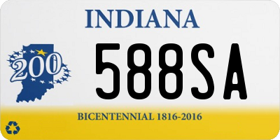 IN license plate 588SA