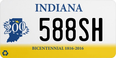 IN license plate 588SH