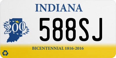 IN license plate 588SJ