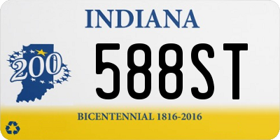 IN license plate 588ST