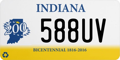 IN license plate 588UV