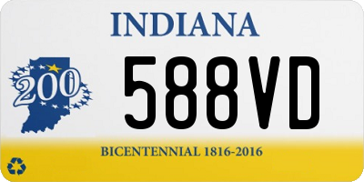 IN license plate 588VD