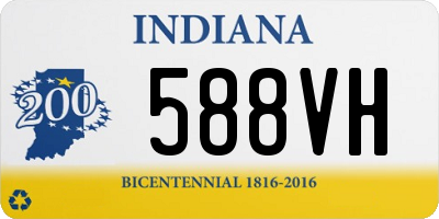 IN license plate 588VH