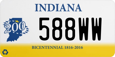 IN license plate 588WW