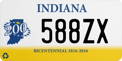 IN license plate 588ZX