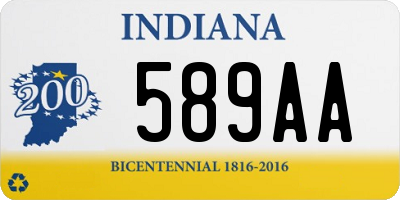 IN license plate 589AA