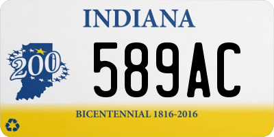 IN license plate 589AC