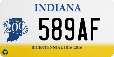 IN license plate 589AF