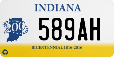 IN license plate 589AH