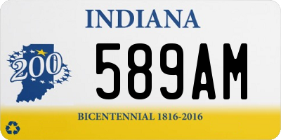 IN license plate 589AM