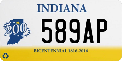 IN license plate 589AP