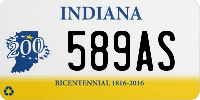 IN license plate 589AS