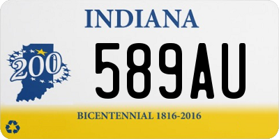 IN license plate 589AU