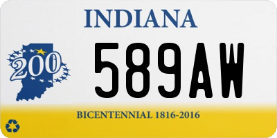 IN license plate 589AW